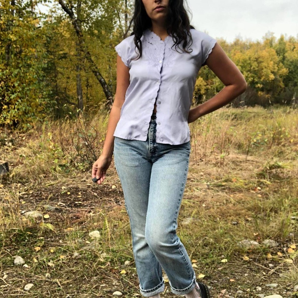 Vintage satin top